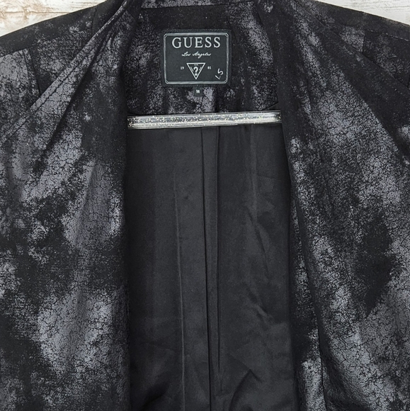 Guess Open Front Blazer Wide Lapel Size Medium - Picture 3 of 6